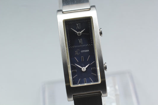 Vtg.1992 [N MINT] CITIZEN XC 543W-T000860 Tank Dual Quartz Ladies Watch JAPAN