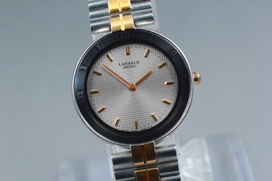 Vtg.1992 [N MINT] SEIKO LASSALE 5A50-0280 Roman 24mm Quartz Ladies Watch JAPAN