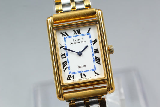 Vtg.1988 [N MINT] SEIKO AVENUE 4N20-5070 Tank 19mm Quartz Ladies Watch JAPAN