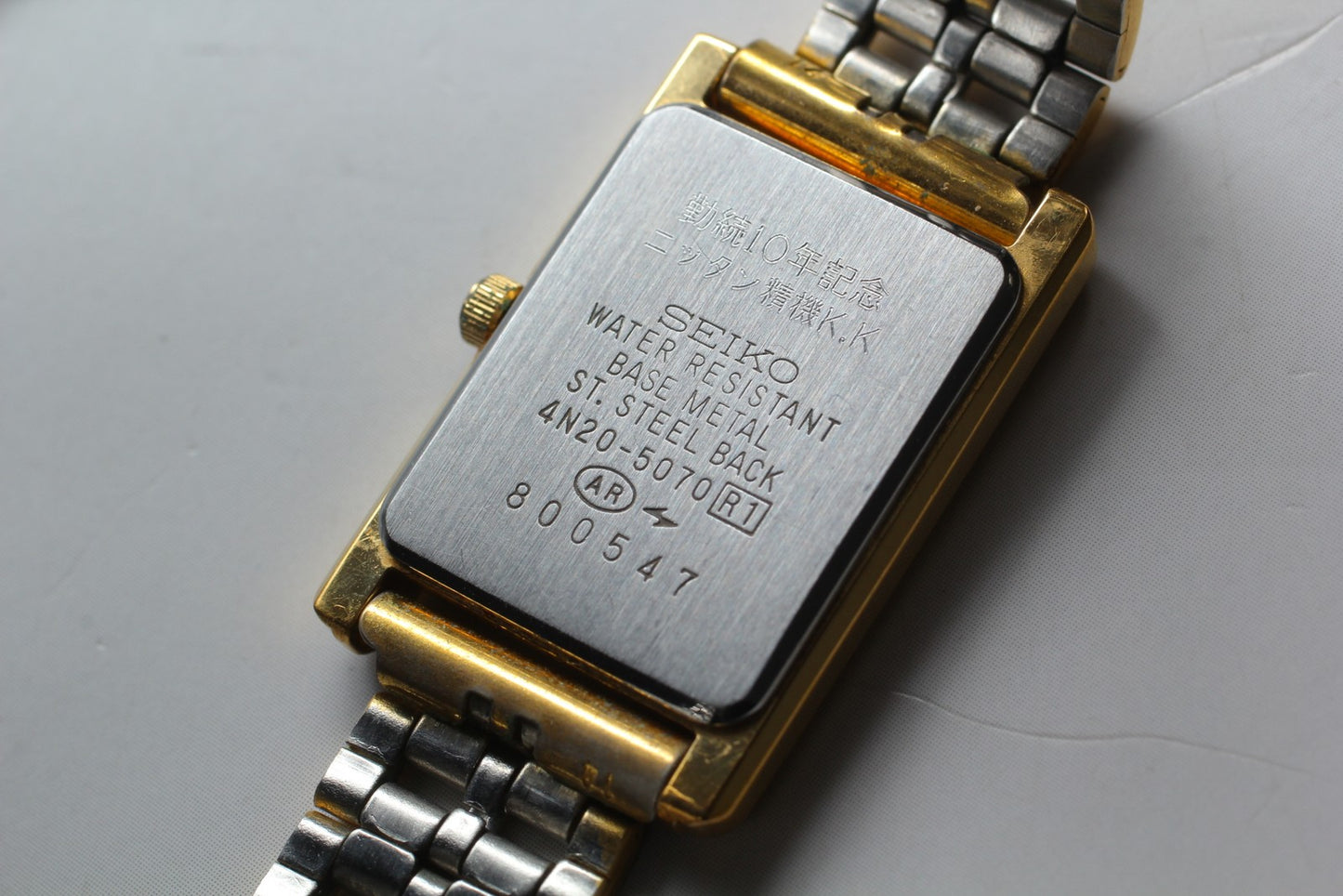 Vtg.1988 [N MINT] SEIKO AVENUE 4N20-5070 Tank 19mm Quartz Ladies Watch JAPAN