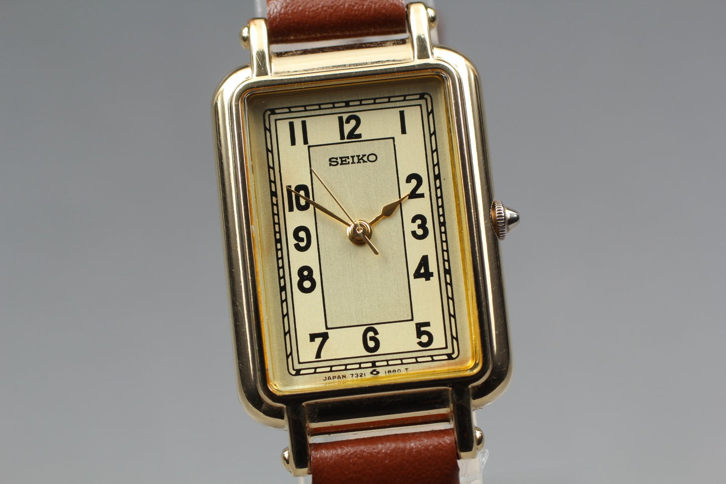 Vin.1985 [N MINT / New Batt] SEIKO 7321-602A Gold Tank Quartz Ladies Watch JAPAN