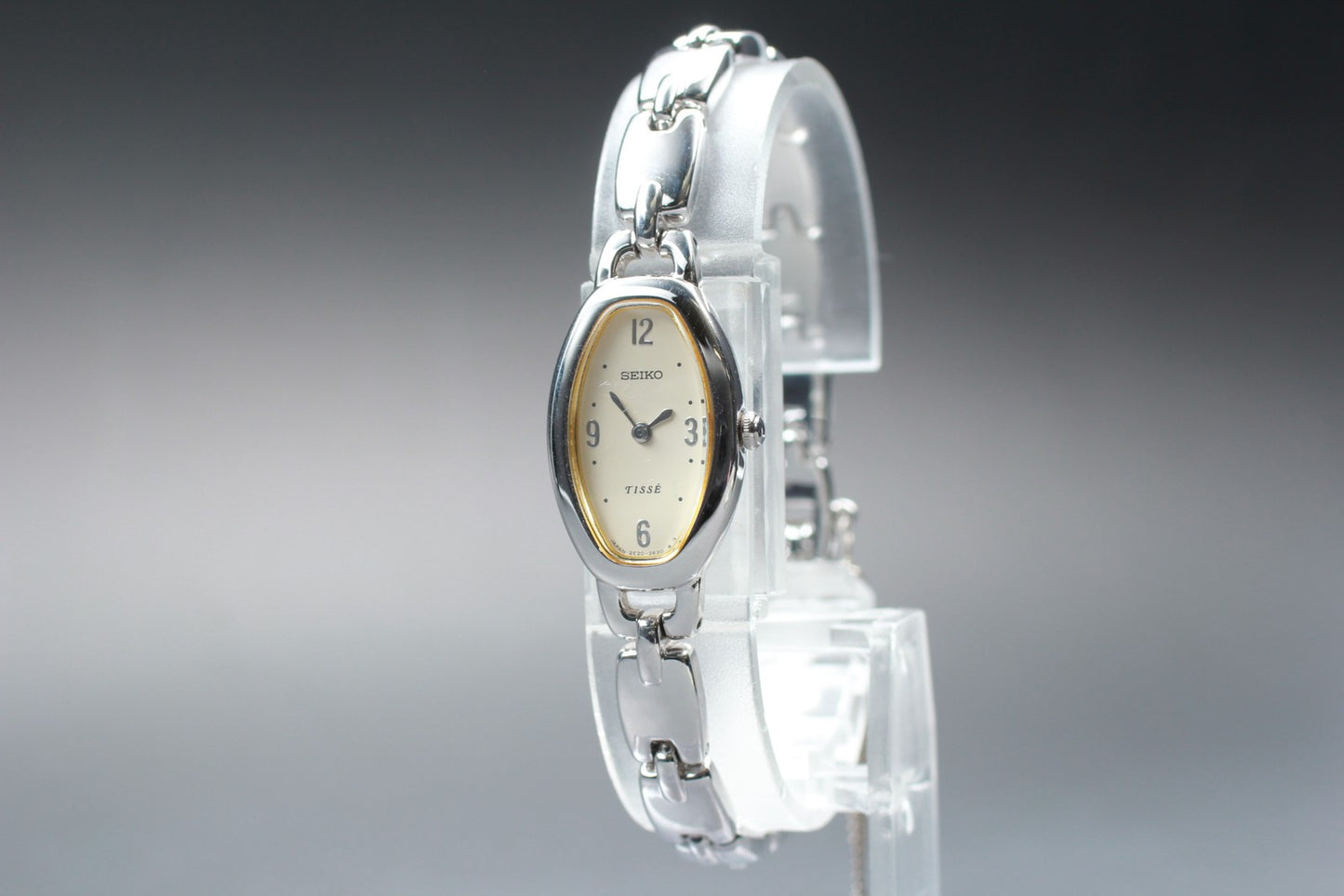 Vin.1994[N MINT] Seiko TISSE 2E20-7110 Bracelet silver Quartz Ladies Watch JAPAN