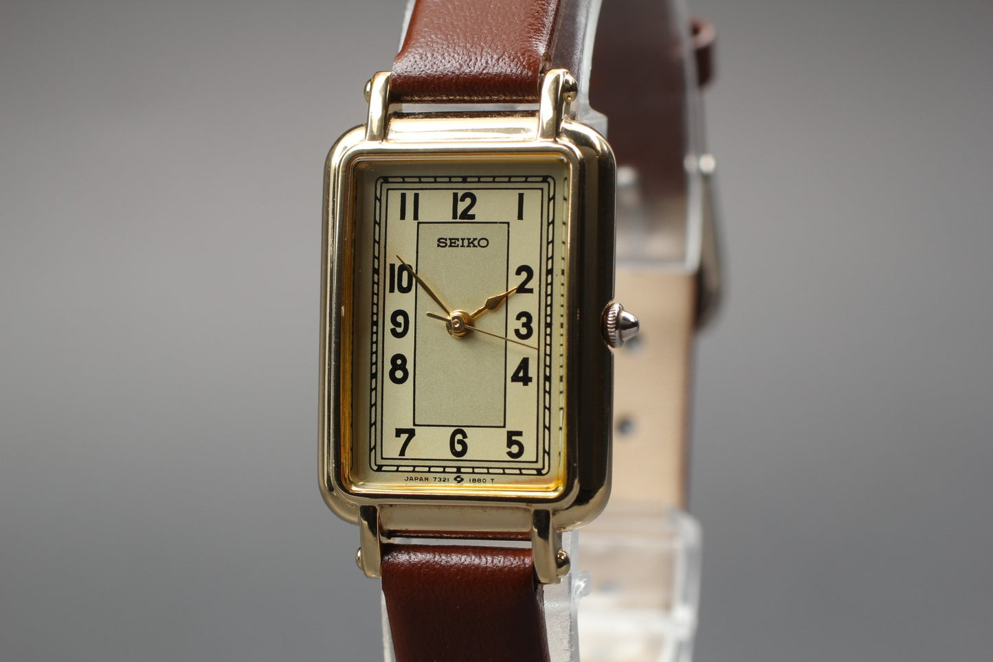 Vin.1985 [N MINT / New Batt] SEIKO 7321-602A Gold Tank Quartz Ladies Watch JAPAN