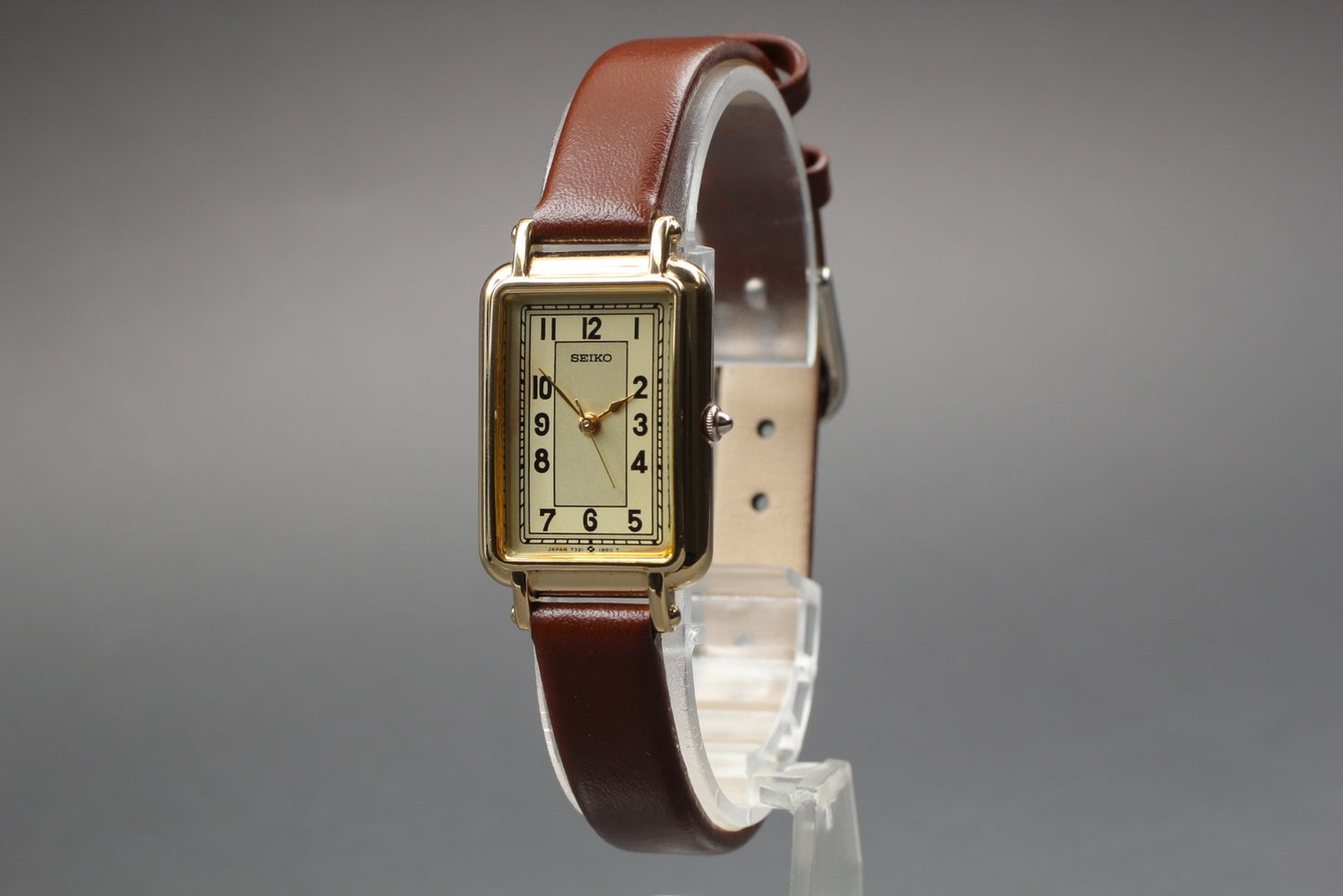 Vin.1985 [N MINT / New Batt] SEIKO 7321-602A Gold Tank Quartz Ladies Watch JAPAN