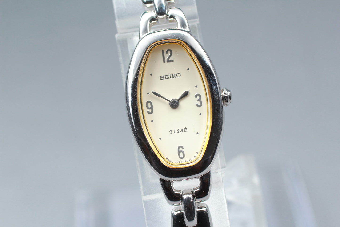 Vin.1994[N MINT] Seiko TISSE 2E20-7110 Bracelet silver Quartz Ladies Watch JAPAN
