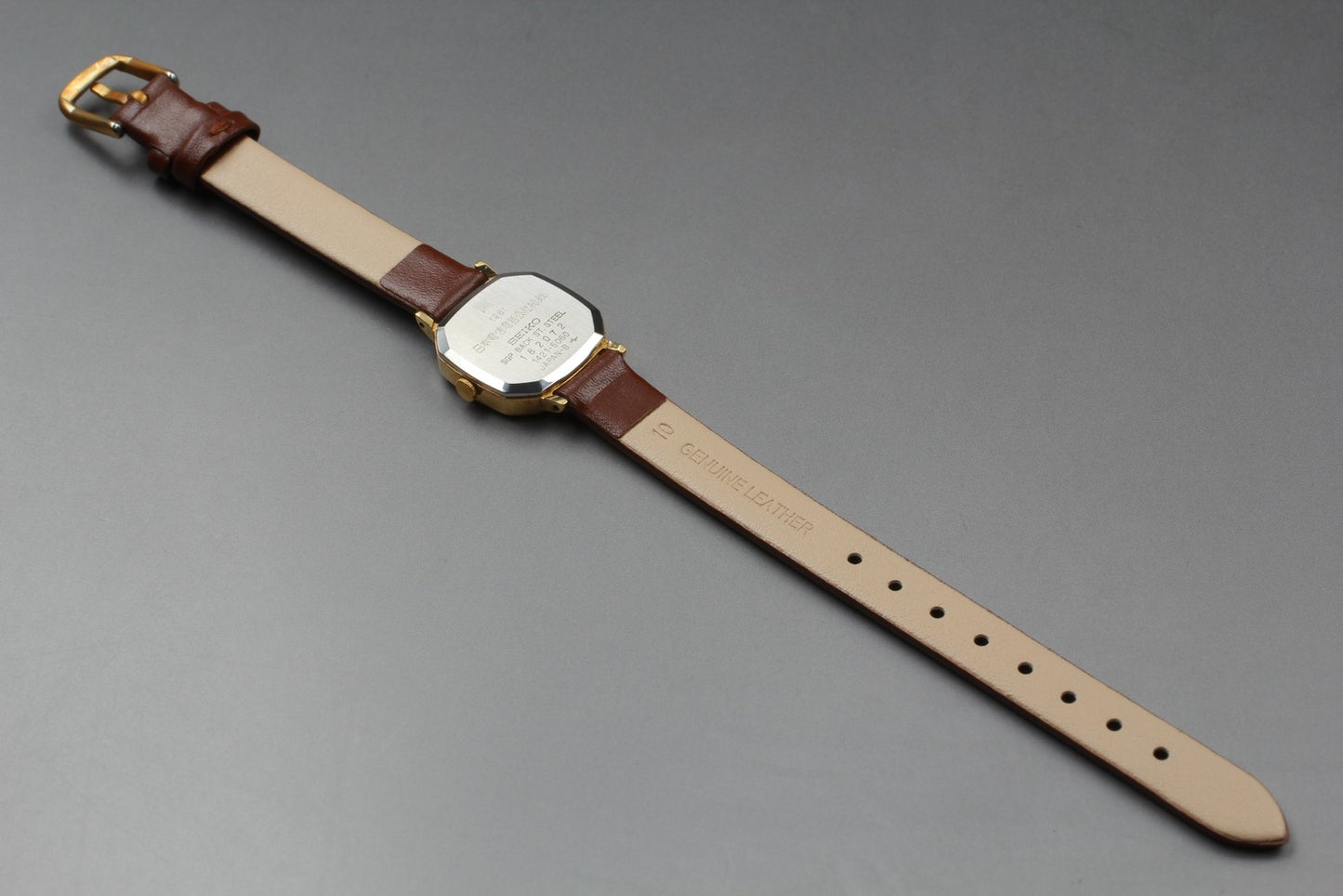 Vin.1991 [N MINT] SEIKO 1421-5060 Square Gold Quartz Ladies Watch From JAPAN