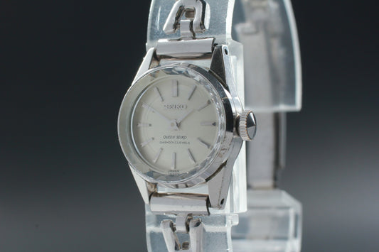 1977 [N MINT] QUEEN SEIKO 1020-0010 Cut-Glass Bracelet Manual Ladies Watch JAPAN