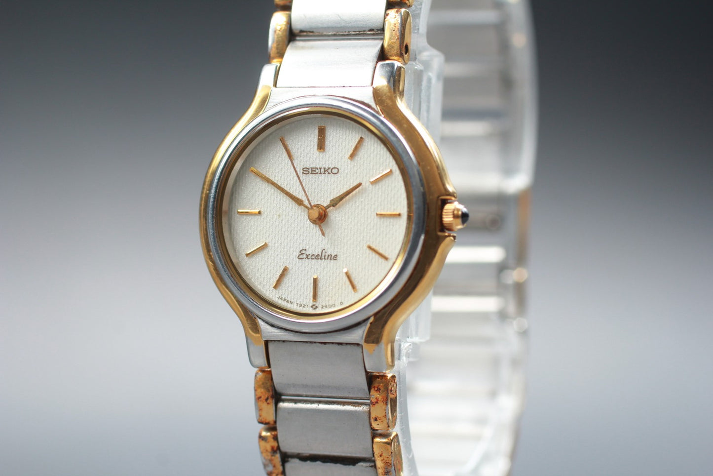 Vtg.1988 [N MINT] SEIKO Exceline 7321-0520 Bracelet Quartz Ladies Watch JAPAN
