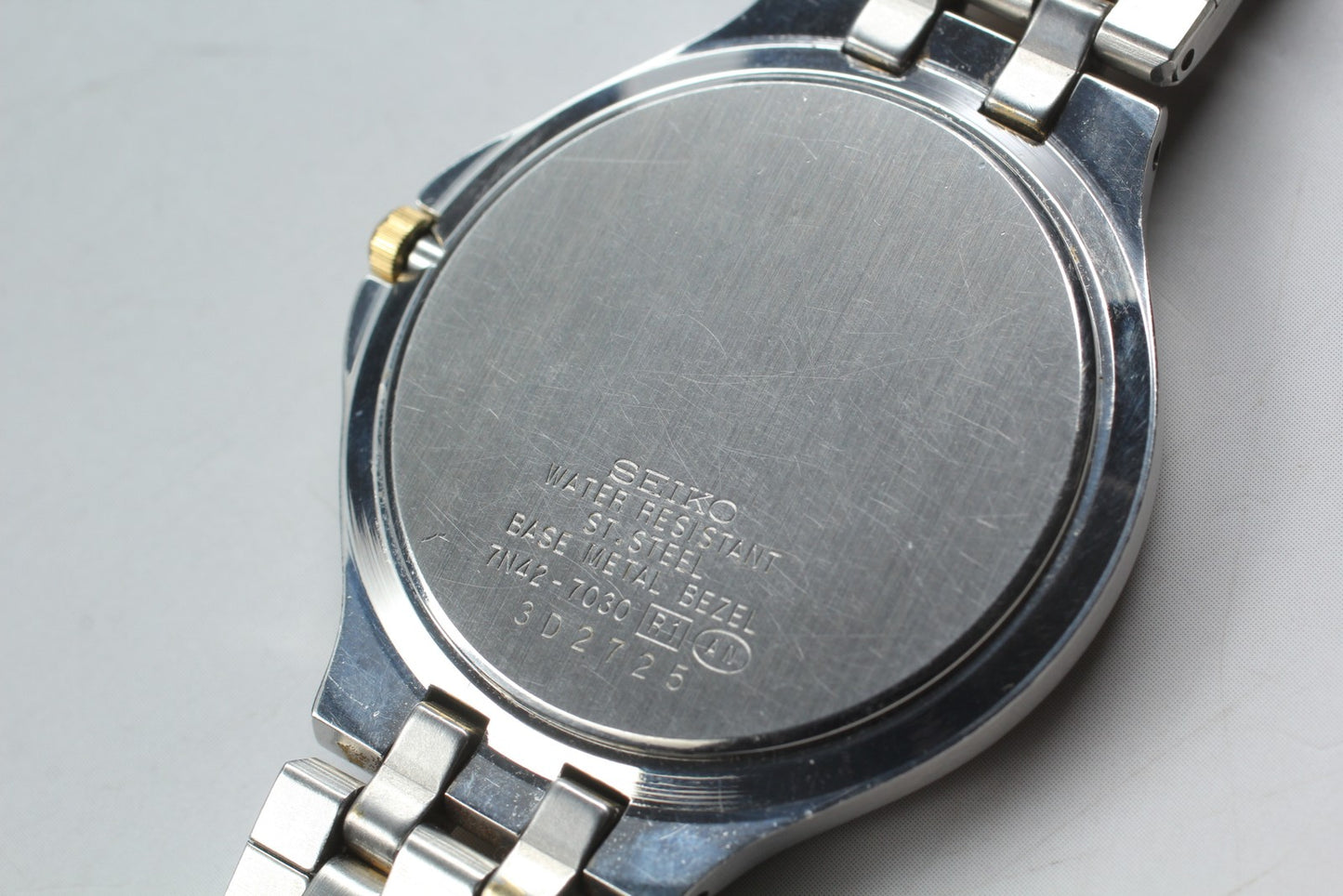 Vtg.1993 [N MINT] SEIKO LUCENT 7N42-7030 Day/Date 36mm Quartz Men's Watch JAPAN