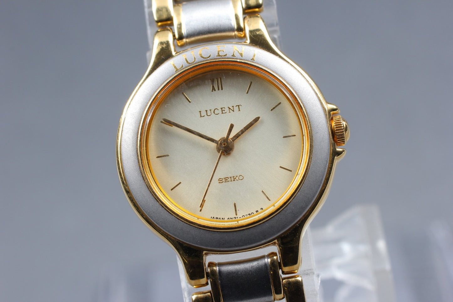 Vin.1982 [N MINT]SEIKO LUCENT 4N21-0340 Two Tone Quartz Ladies Watch From JAPAN
