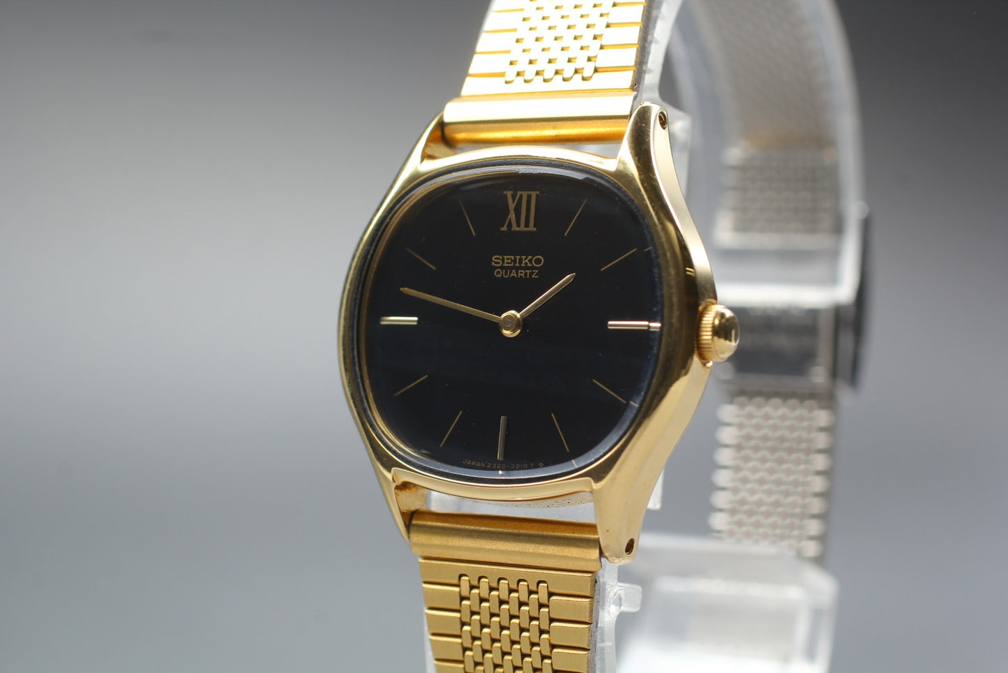 Vtg.1991 [N MINT] SEIKO 2320-6640 Gold Roman Bracelet Quartz Ladies Watch JAPAN