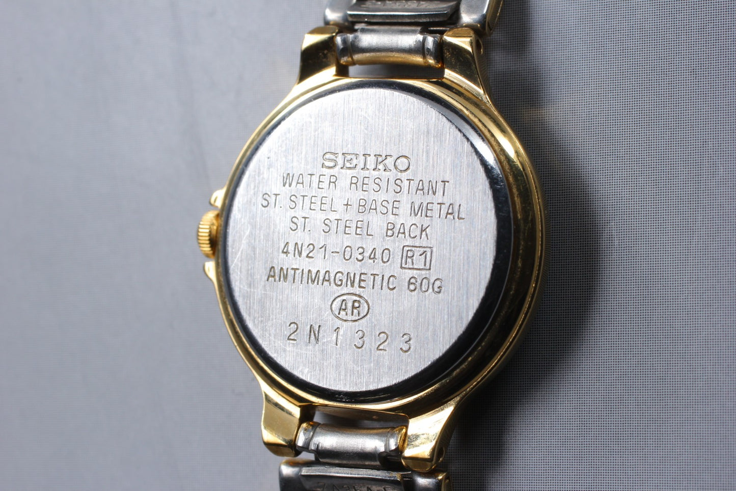 Vin.1982 [N MINT]SEIKO LUCENT 4N21-0340 Two Tone Quartz Ladies Watch From JAPAN