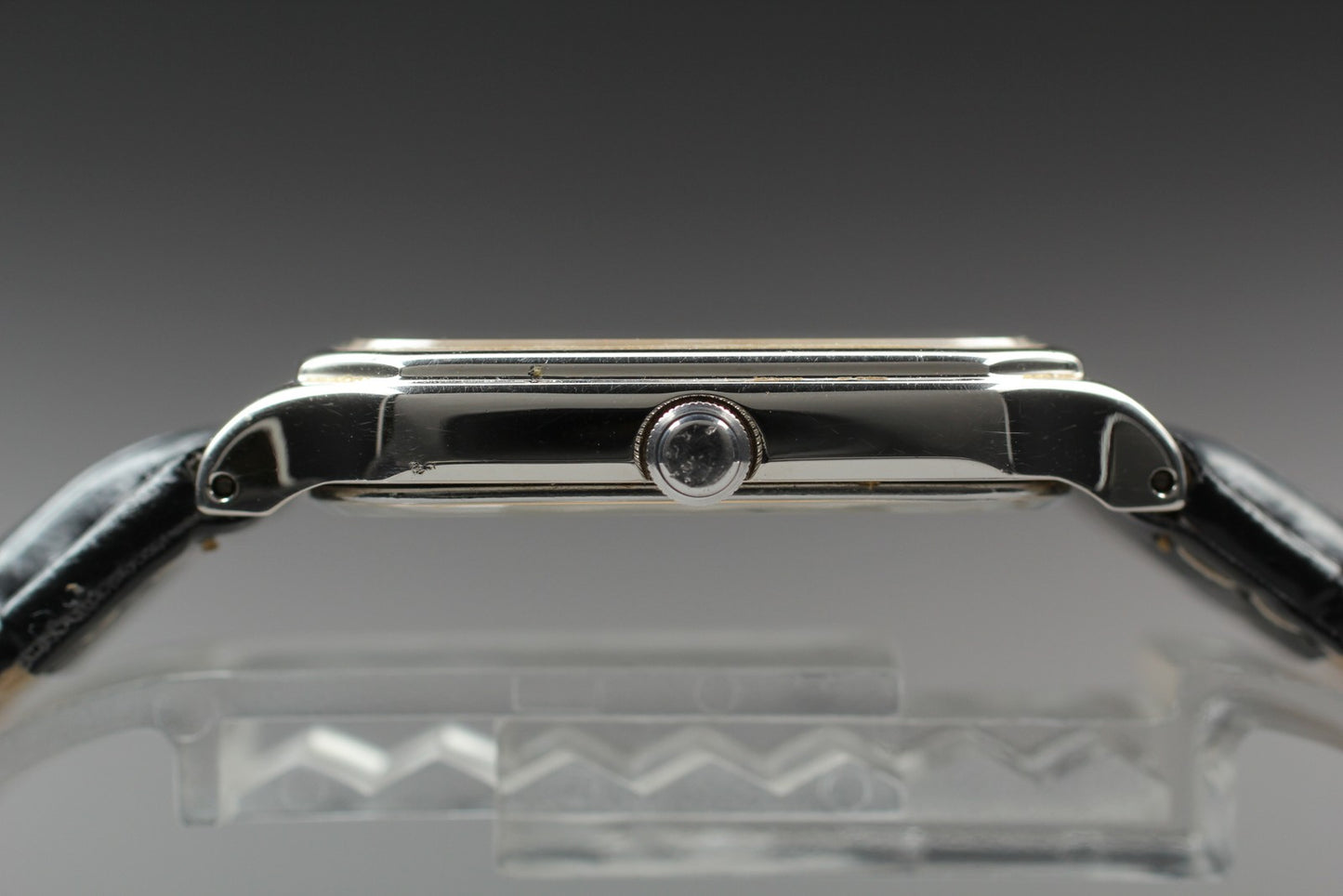 Vin. 1990 [N MINT] SEIKO Spirit 5E31-5B50 Tank Silver Quartz Mens Watch JAPAN