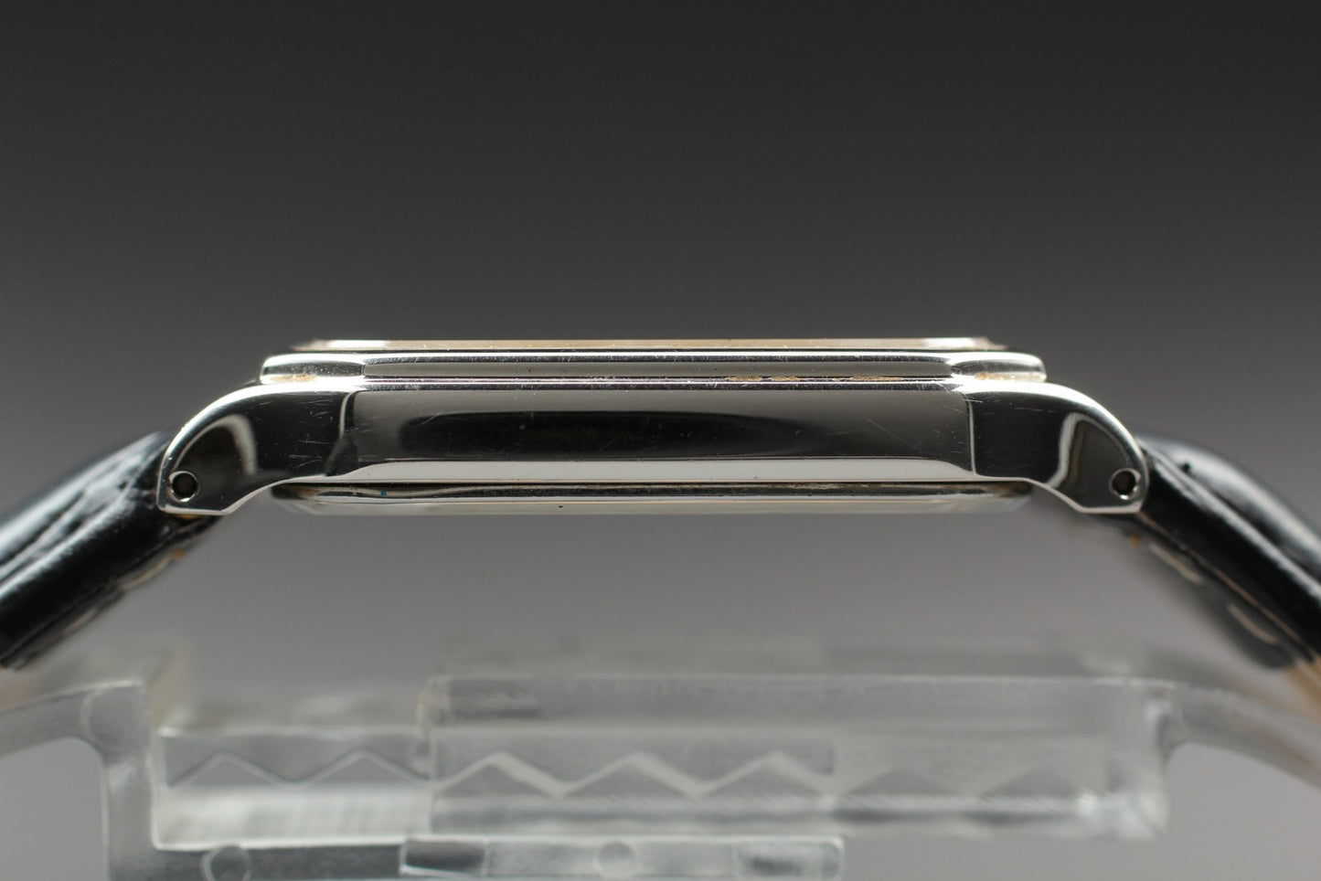 Vin. 1990 [N MINT] SEIKO Spirit 5E31-5B50 Tank Silver Quartz Mens Watch JAPAN