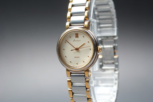 Vin.1990 [N MINT] SEIKO Avenue 4N21-0270 23mm Bracelet Quartz Ladies Watch JAPAN