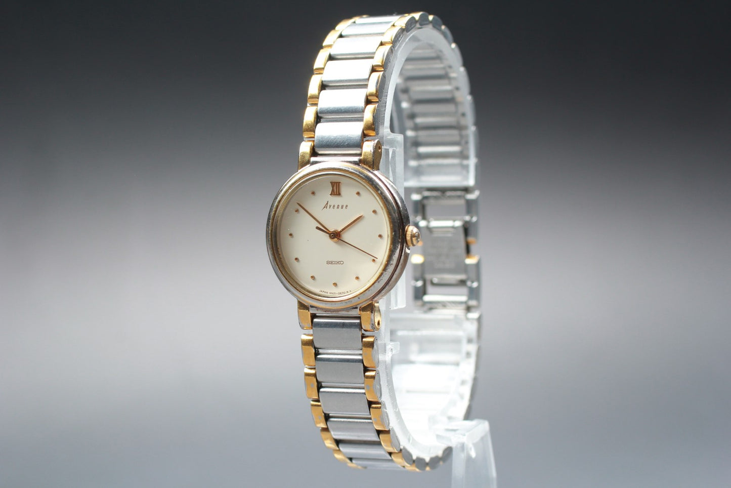Vin.1990 [N MINT] SEIKO Avenue 4N21-0270 23mm Bracelet Quartz Ladies Watch JAPAN