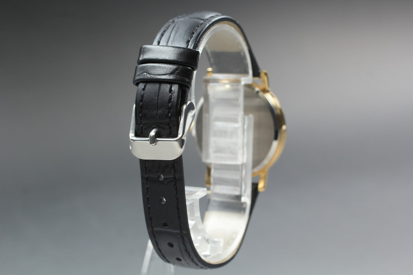 Vtg.1987 [N MINT] SEIKO 2C21-0120 31.5mm Round Gold Quartz Ladies Watch JAPAN