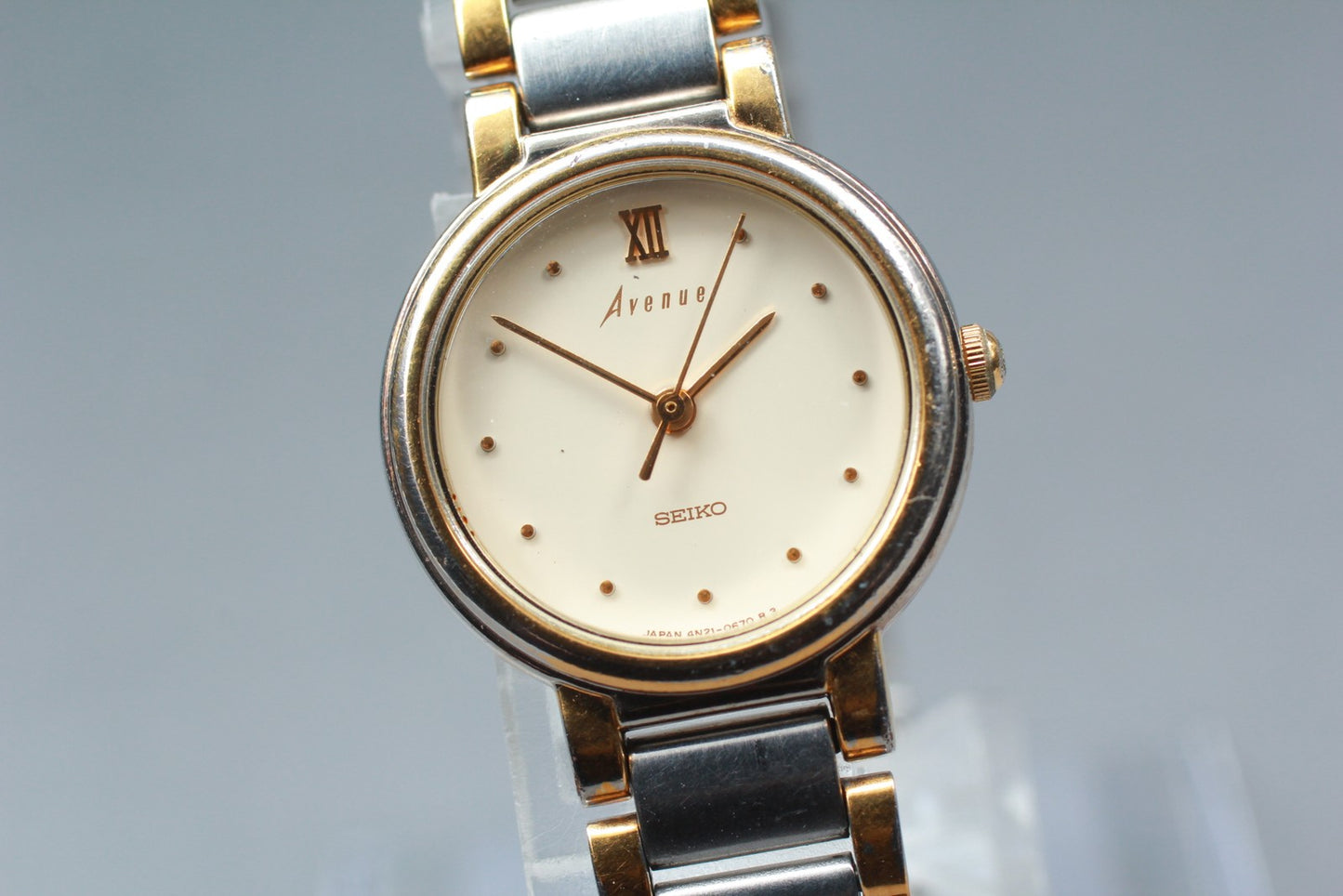 Vin.1990 [N MINT] SEIKO Avenue 4N21-0270 23mm Bracelet Quartz Ladies Watch JAPAN