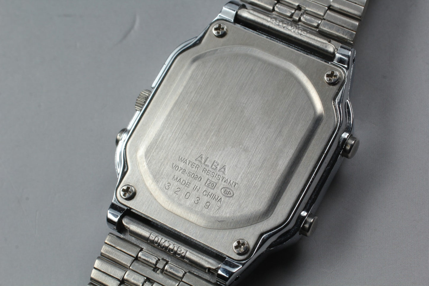 Vin.1993[N MINT] SEIKO ALBA V072-5020 Tank 33m Ana-Digi Quartz Men's Watch JAPAN