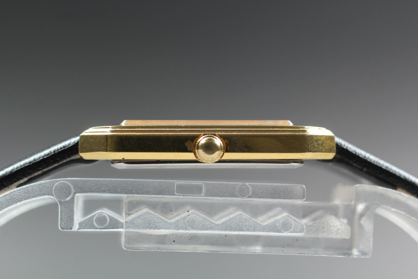 Vtg.1985 [N MINT] SEIKO Socie 7321-5670 Tank 19mm Gold Quartz Ladies Watch JAPAN
