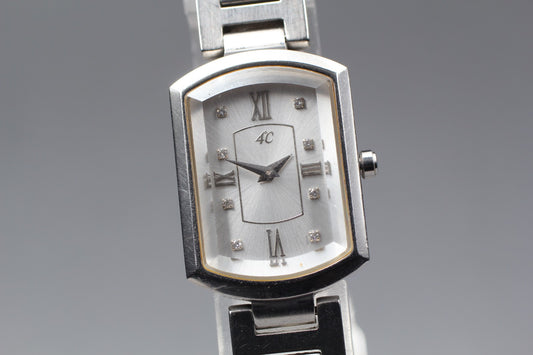 [N MINT / New Batt]  4℃ 5090 Cut glass crystal 8P Dia Quartz Ladies Watch JAPAN