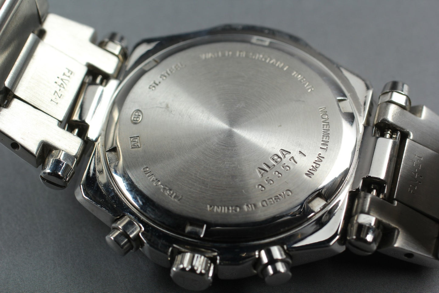 Vtg.1993 [N MINT] SEIKO Alba 7T62-0AW0 38mm Chronograph Quartz Men's Watch JAPAN