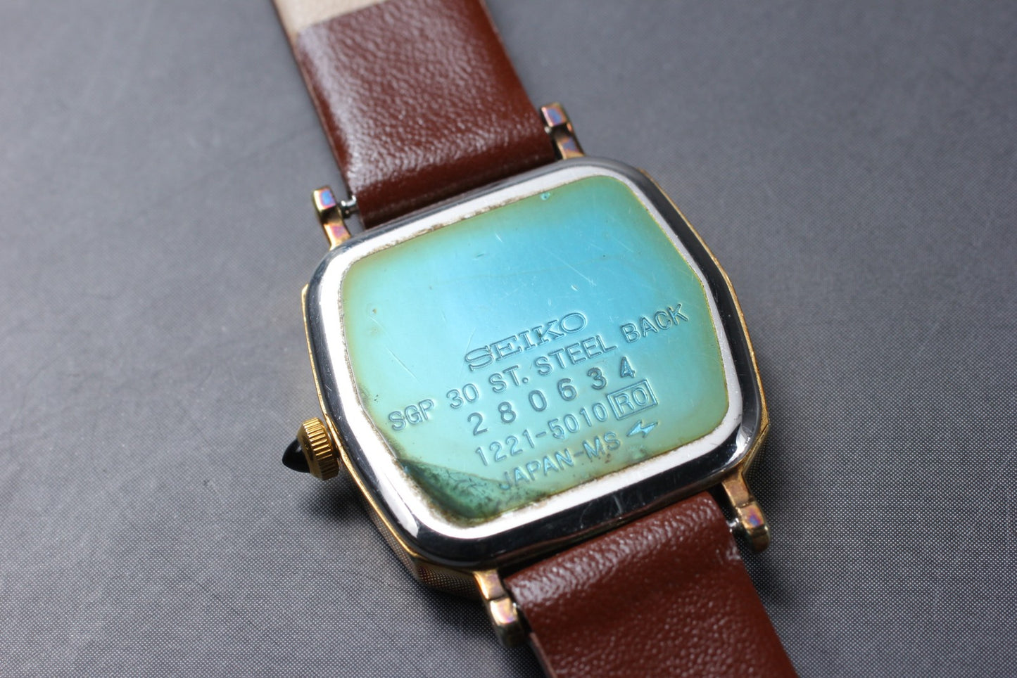 Vtg.1982 [N MINT] SEIKO Exceline 1221-5010 Gold 20mm Quartz Ladies Watch JAPAN