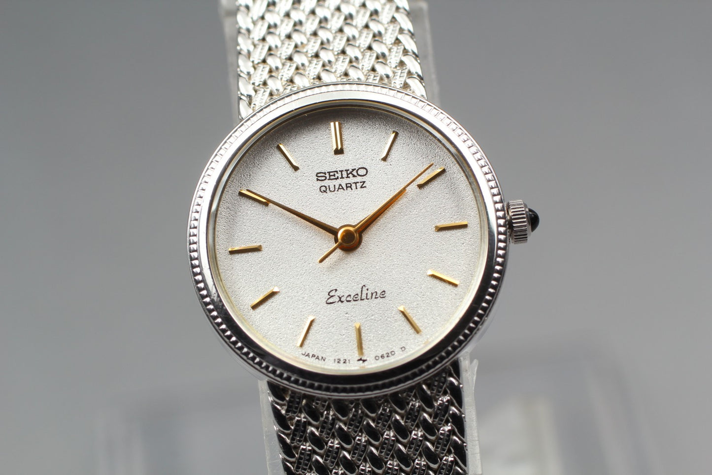 Vtg.1996 [Near MINT] SEIKO Exceline 1221-0100 bracelet Quartz Ladies Watch JAPAN