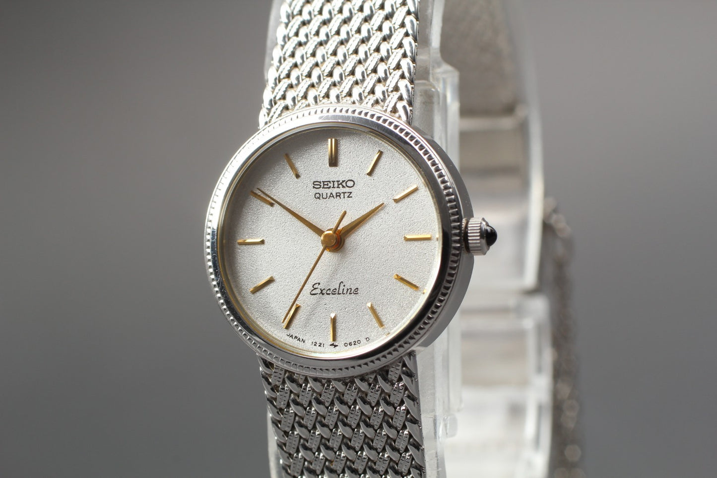 Vtg.1996 [Near MINT] SEIKO Exceline 1221-0100 bracelet Quartz Ladies Watch JAPAN