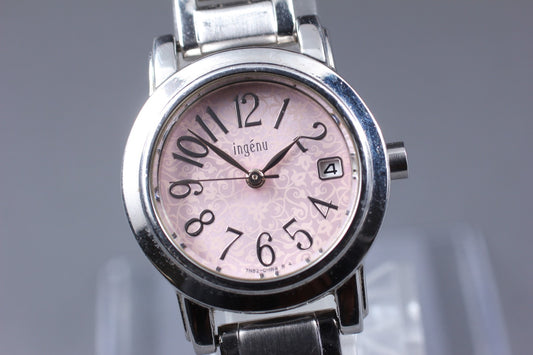 Vtg.1992 [N MINT] SEIKO ALBA ingenu 7N82-0DD0 Date Quartz Ladies Watch JAPAN
