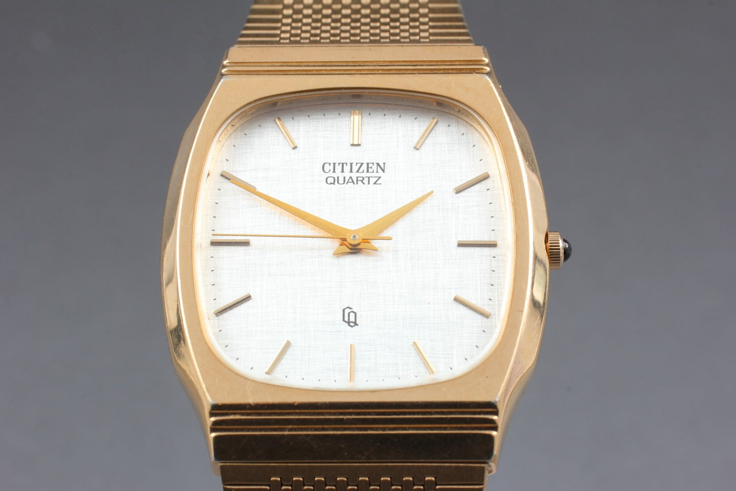 Vtg.1990[N MINT] CITIZEN T4-G02760 Gold Tank Bracelet Quartz Ladies Watch JAPAN