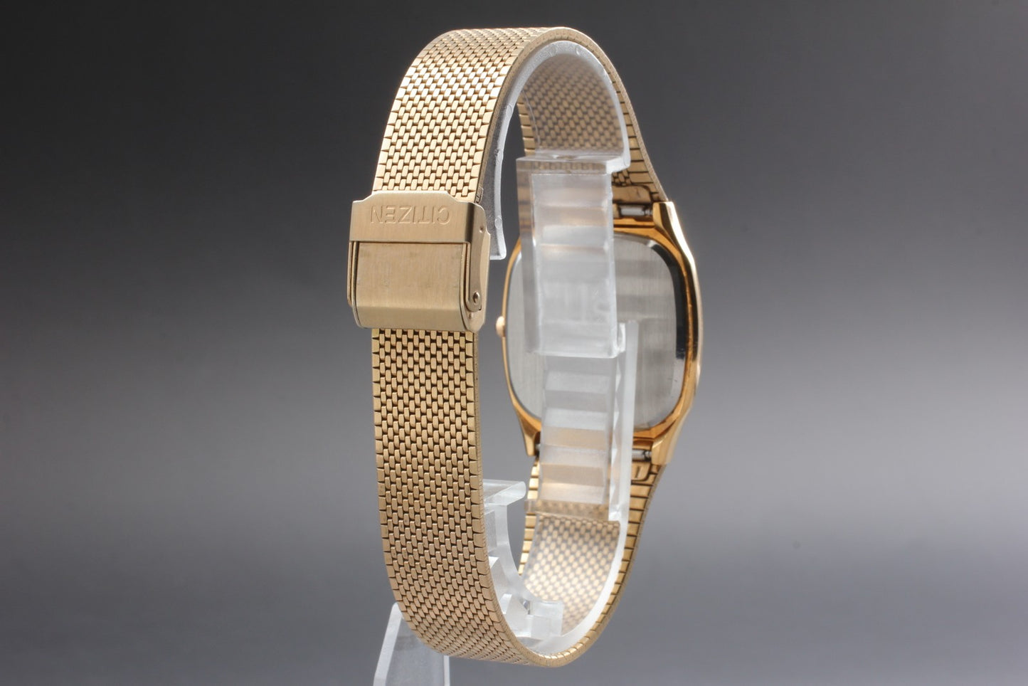 Vtg.1990[N MINT] CITIZEN T4-G02760 Gold Tank Bracelet Quartz Ladies Watch JAPAN