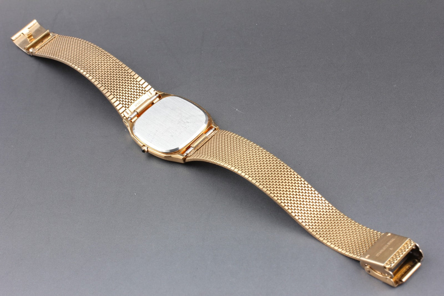 Vtg.1990[N MINT] CITIZEN T4-G02760 Gold Tank Bracelet Quartz Ladies Watch JAPAN