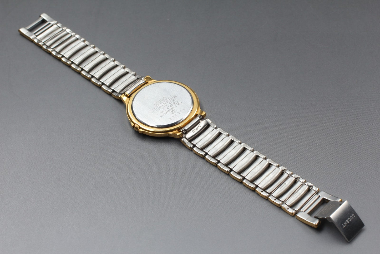 Vtg.1992 [N MINT] SEIKO Lucent 7N01-6160 30mm Two Tone Quartz Men's Watch JAPAN