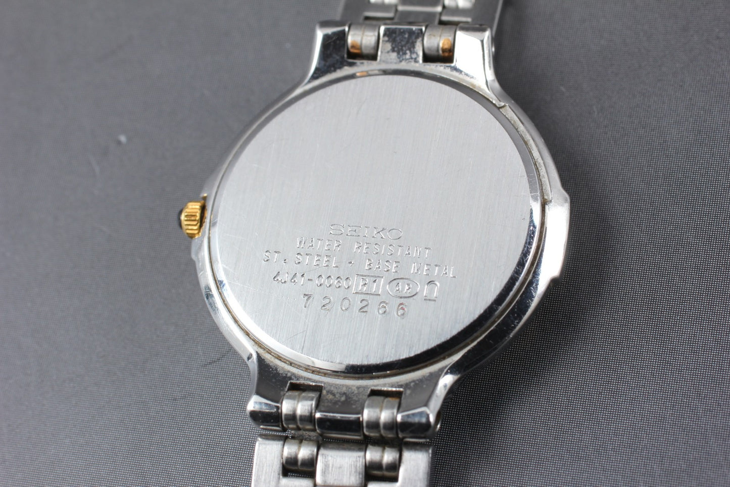Vtg.1987[N MINT] SEIKO EXCELINE 4J41-0060 Bracelet Quartz Ladies Watch JAPAN