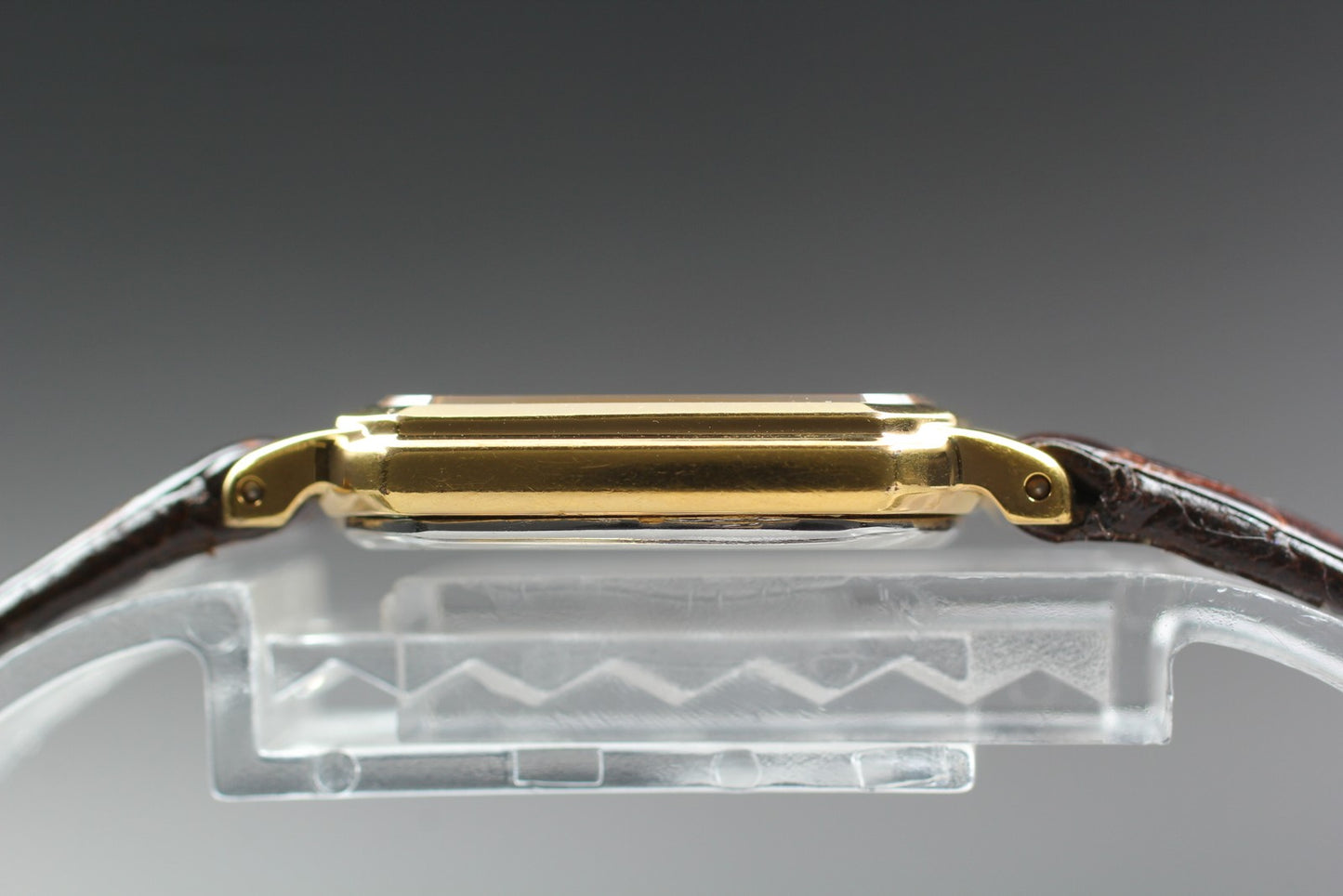 Vtg.1985 [N MINT] SEIKO 4J41-0AL0 Tank 21mm Gold Quartz Ladies Watch From JAPAN