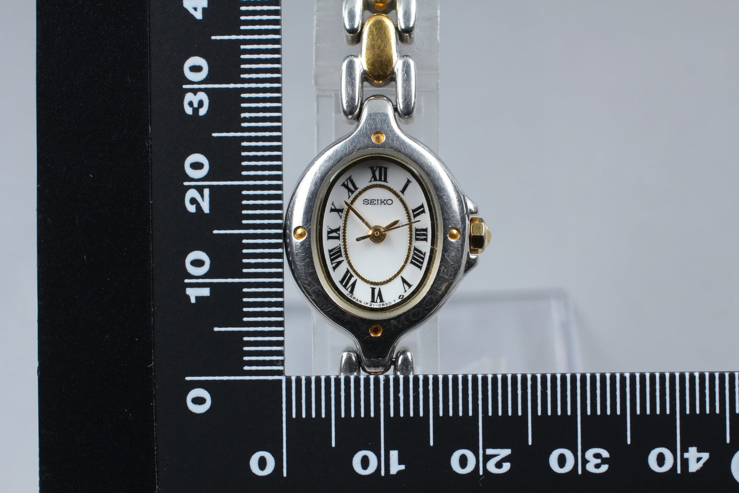 Vtg.1989[N MINT] SEIKO MOOREA 1F21-5A50 Roman Bracelet Quartz Ladies Watch JAPAN