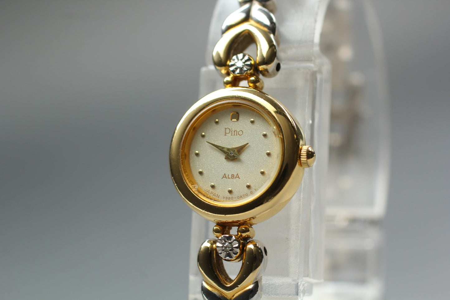 Vtg.1991 [Exc+5] SEIKO ALBA Piko Y520-0A30 Bracelet Quartz Ladies Watch JAPAN