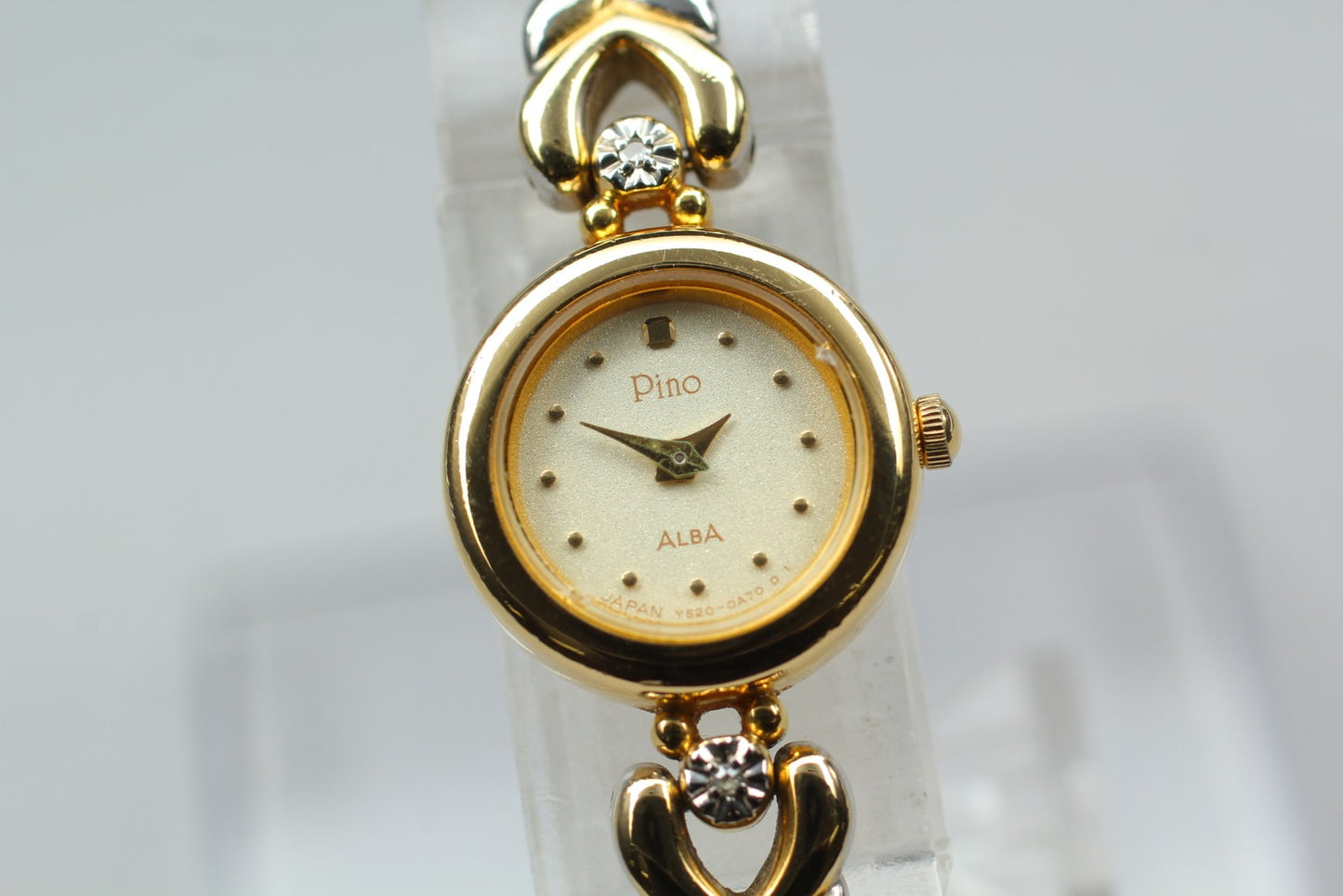 Vtg.1991 [Exc+5] SEIKO ALBA Piko Y520-0A30 Bracelet Quartz Ladies Watch JAPAN
