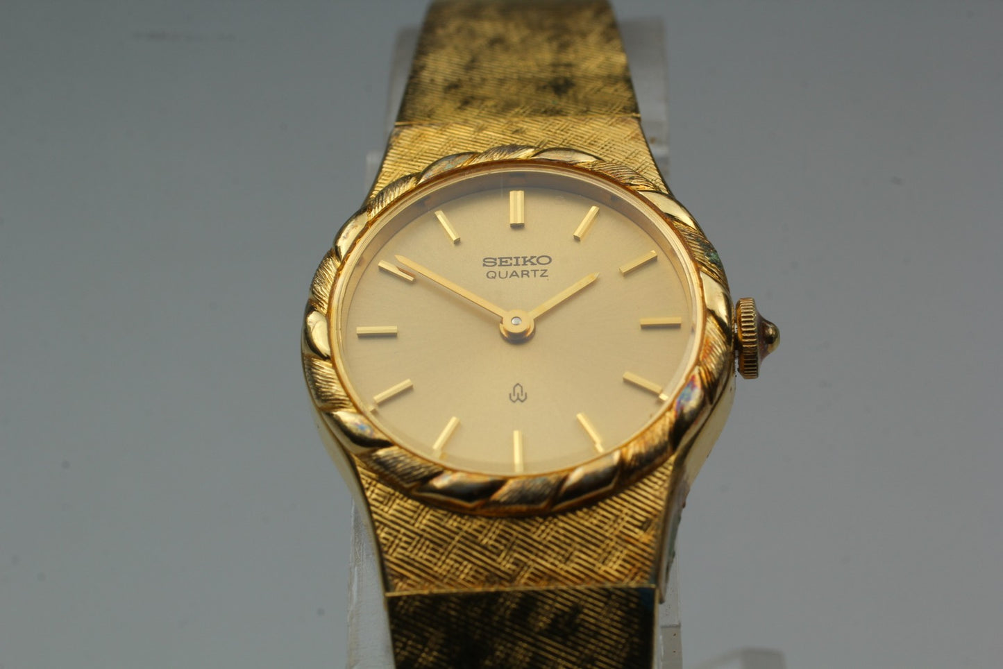 Vtg.1989 [N MINT] Seiko 1400-0110 18.5mm Gold Bracelet Quartz Ladies Watch JAPAN