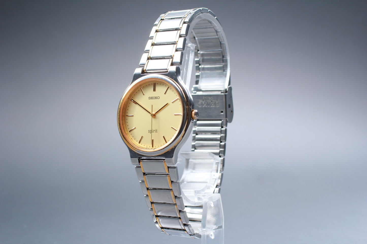 Vtg.1989 [N MINT] Seiko Spirit 7N01-6A70 34mm Bracelet Quartz Men's Watch JAPAN