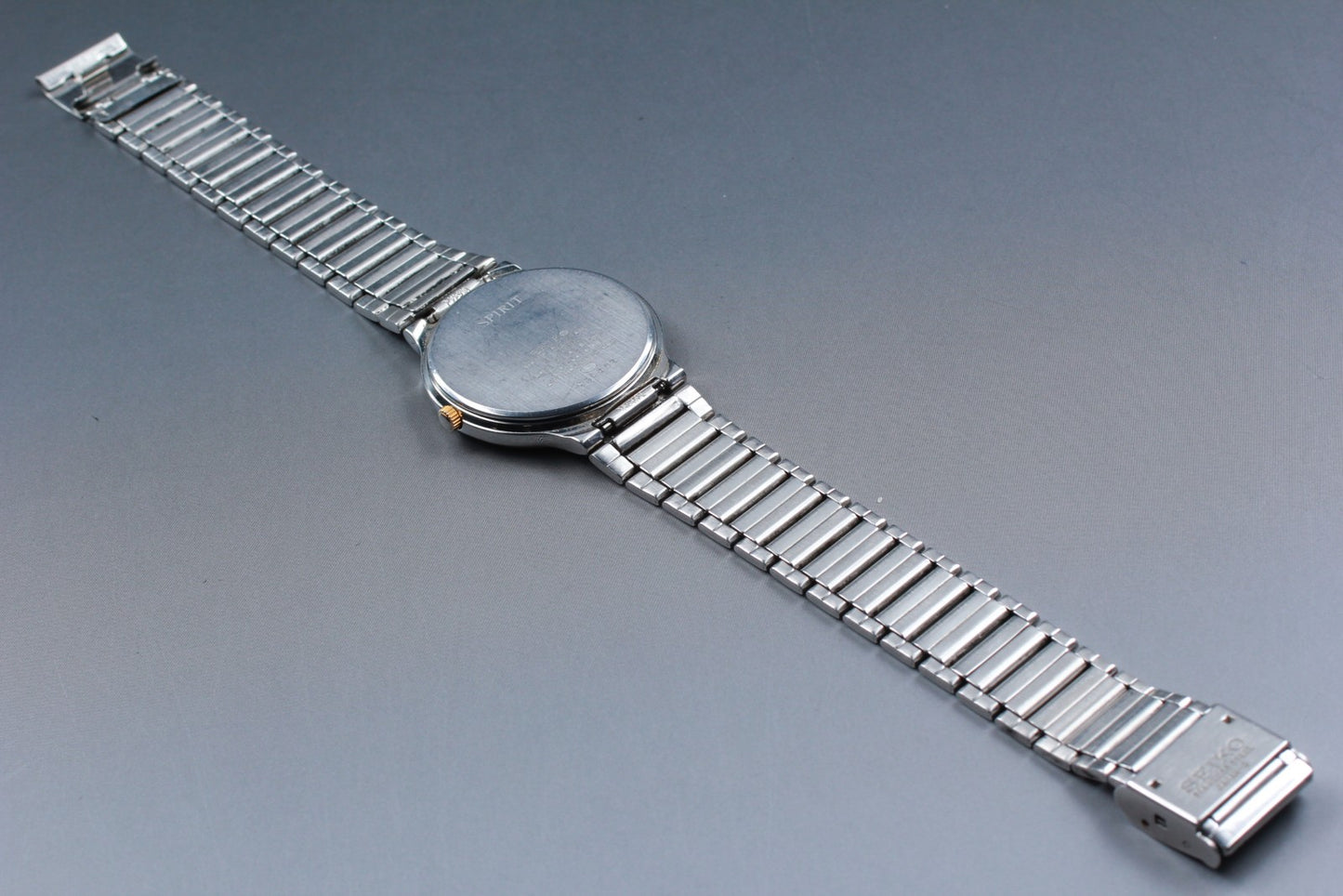 Vtg.1989 [N MINT] Seiko Spirit 7N01-6A70 34mm Bracelet Quartz Men's Watch JAPAN