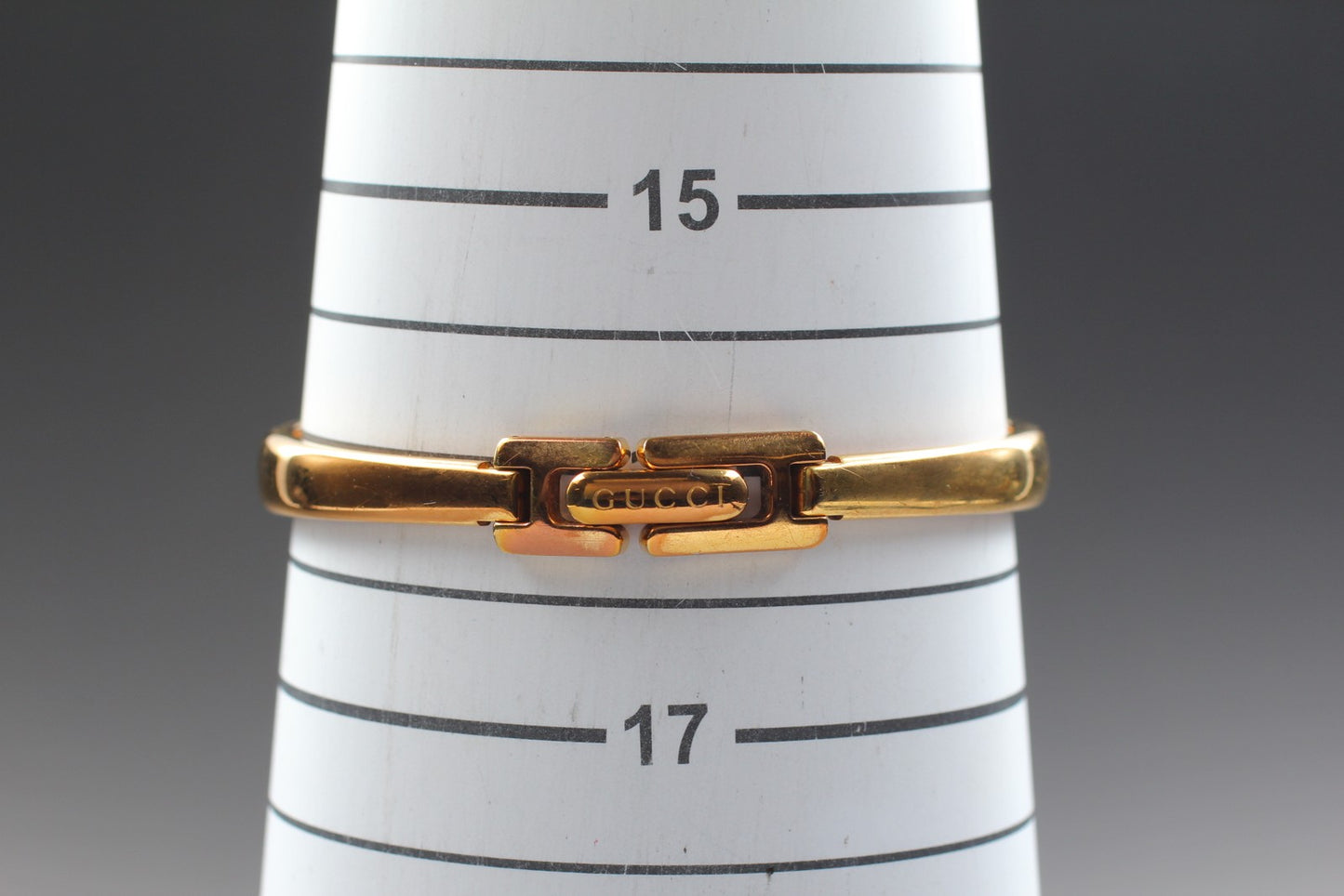Vtg  [N MINT / New Batt] Gucci 1400L 25mm Gold Pink Sima Quartz Women's JAPAN