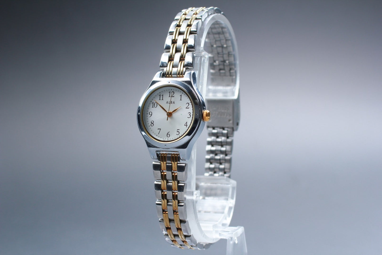 Vtg.1994 [N MINT / New Batt] SEIKO ALBA V501-0BT0 23mm Quartz Ladies Watch JAPAN