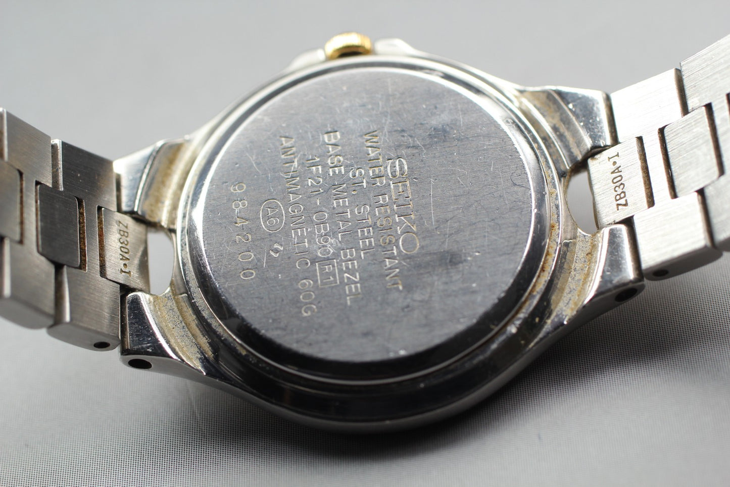 Vtg.1989 [N MINT] SEIKO CREO 1F21-0B90 Gold Bracelet Quartz Ladies Watch JAPAN