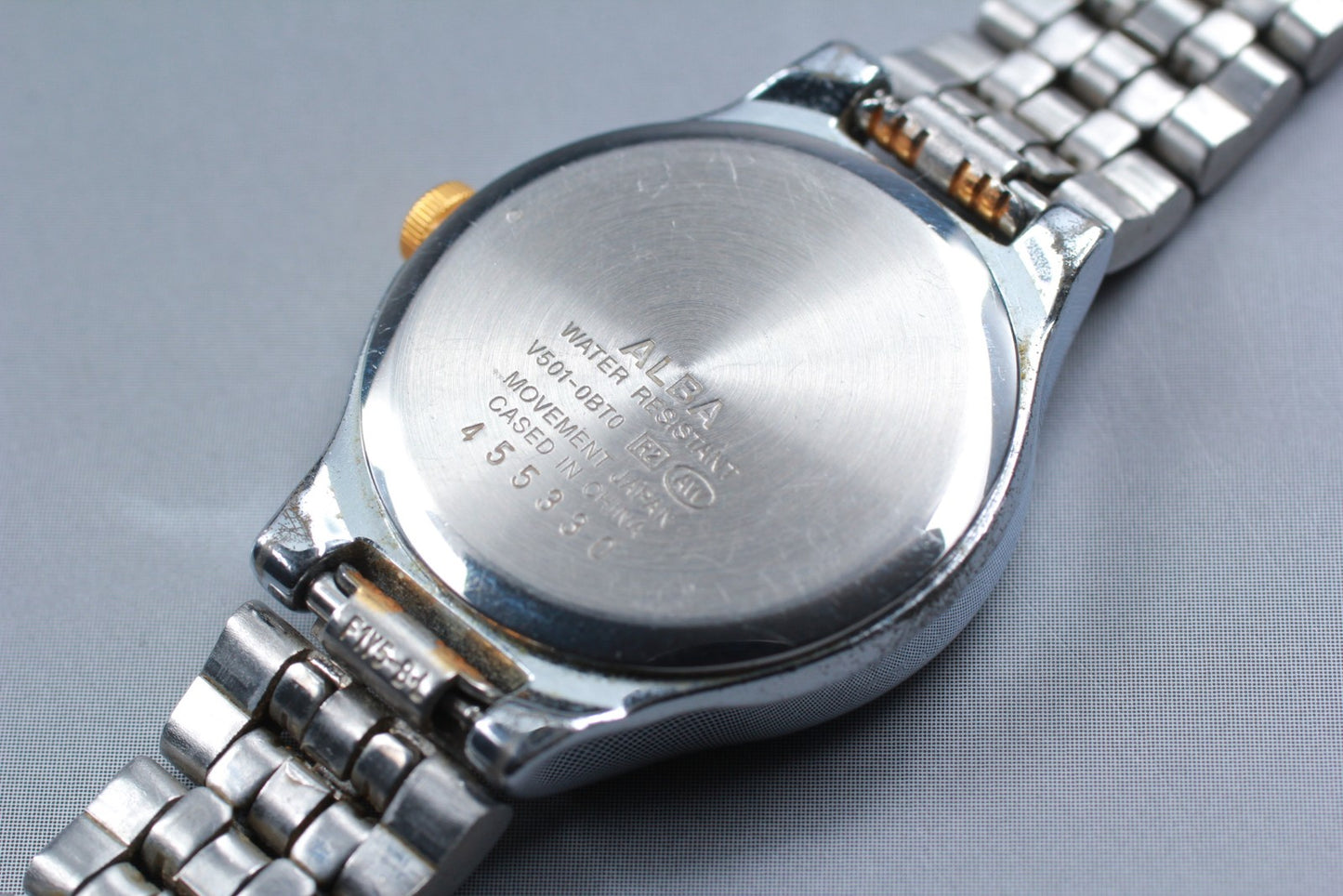 Vtg.1994 [N MINT / New Batt] SEIKO ALBA V501-0BT0 23mm Quartz Ladies Watch JAPAN