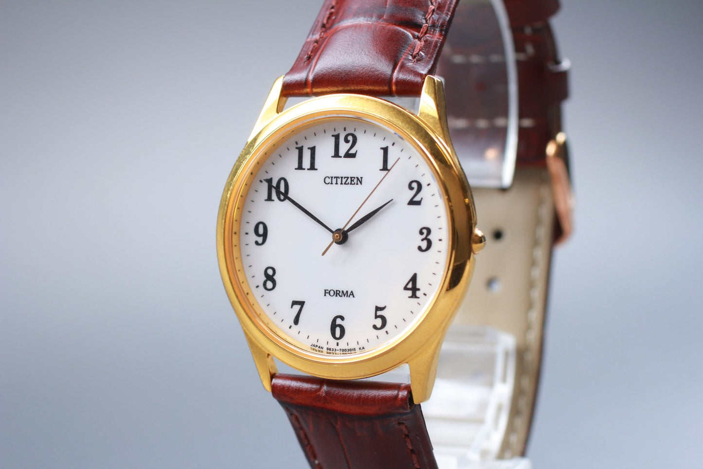 Vtg.1995 [N MINT] CITIZEN FORMA 9633-T001769 33mm Quartz Men's Watch From JAPAN