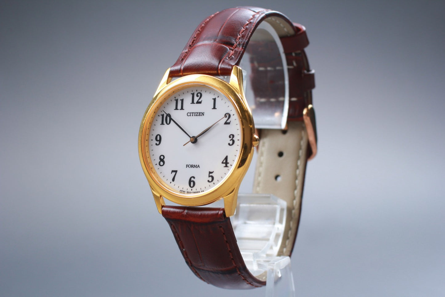 Vtg.1995 [N MINT] CITIZEN FORMA 9633-T001769 33mm Quartz Men's Watch From JAPAN