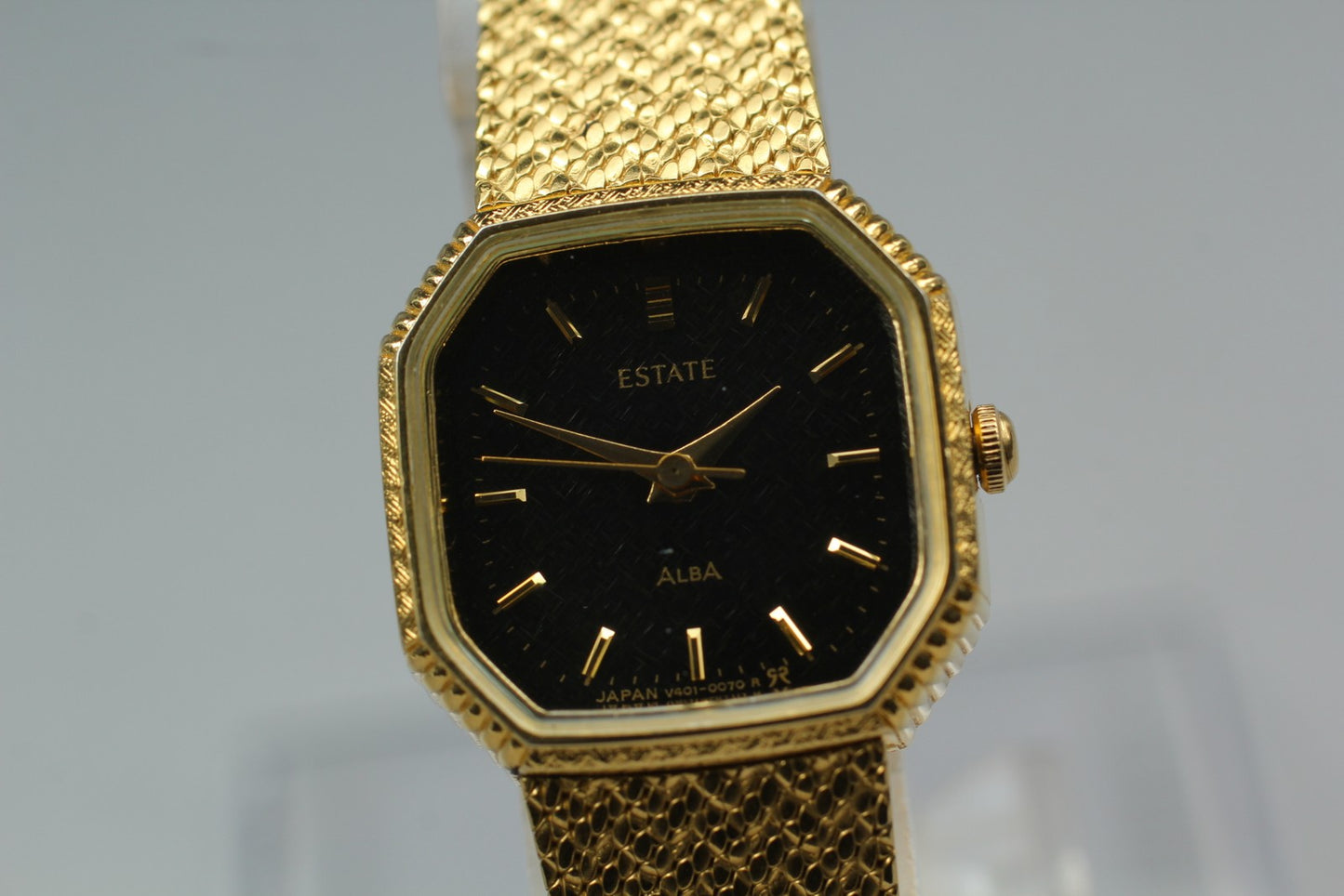 Vtg.1989 [N MINT] SEIKO ALBA ESTATE V401-5040 Bracelet Quartz Ladies Watch JAPAN