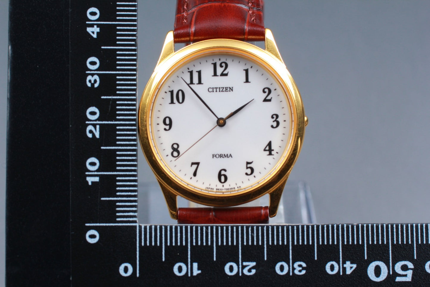 Vtg.1995 [N MINT] CITIZEN FORMA 9633-T001769 33mm Quartz Men's Watch From JAPAN